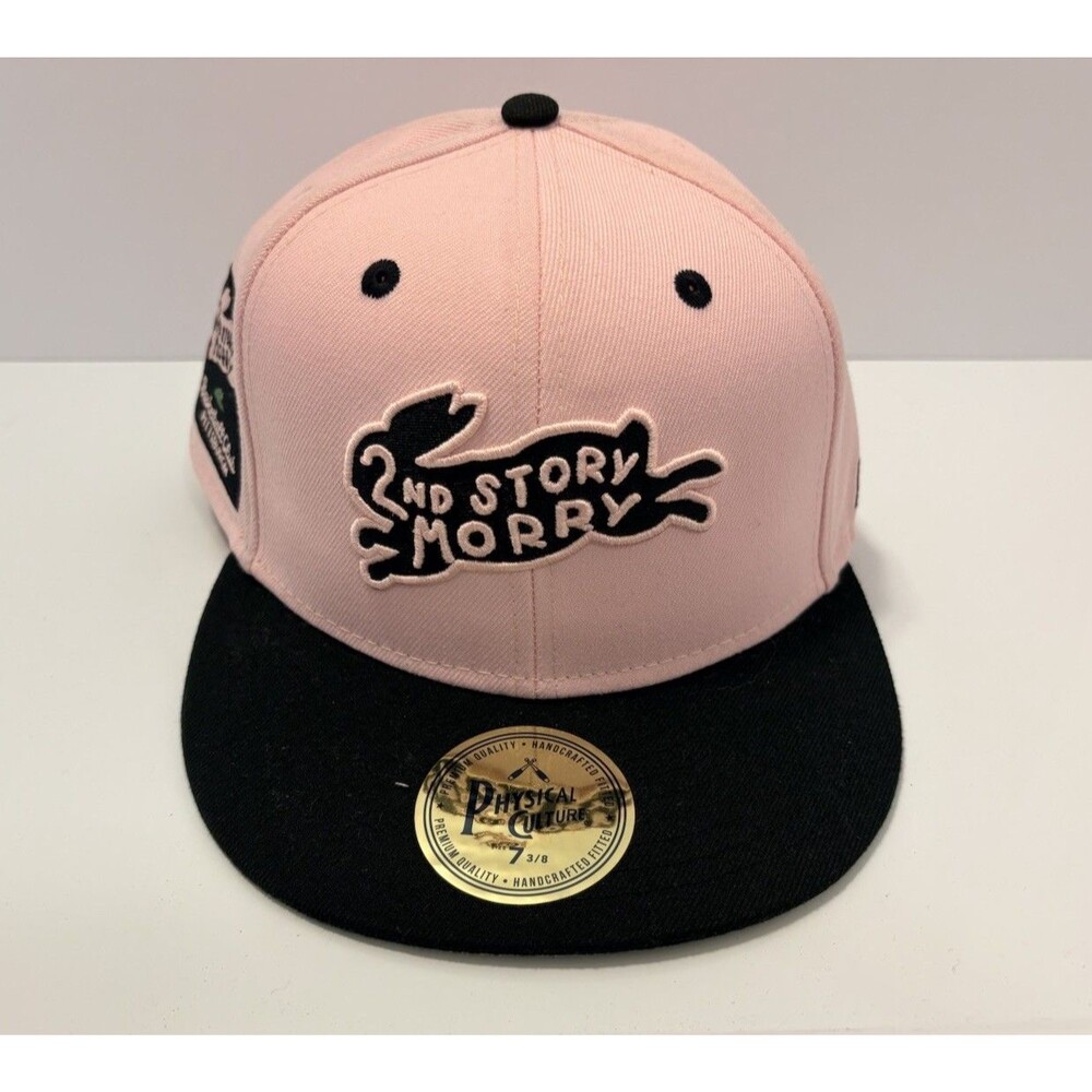 2nd Story Morry Fitted Hat Pink Size 7 3/8 NWT Physical Culture Supply Co.